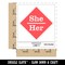 Pronouns She Her Waterproof Vinyl Phone Tablet Laptop Water Bottle Sticker Set - 5 Pack